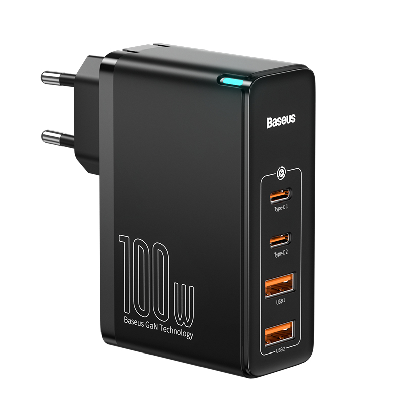 Chargeur GaN USB Type C Power Delivery 100W (2 USB C + 2 USB A)